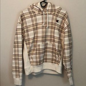 plaid champion sweatshirt
